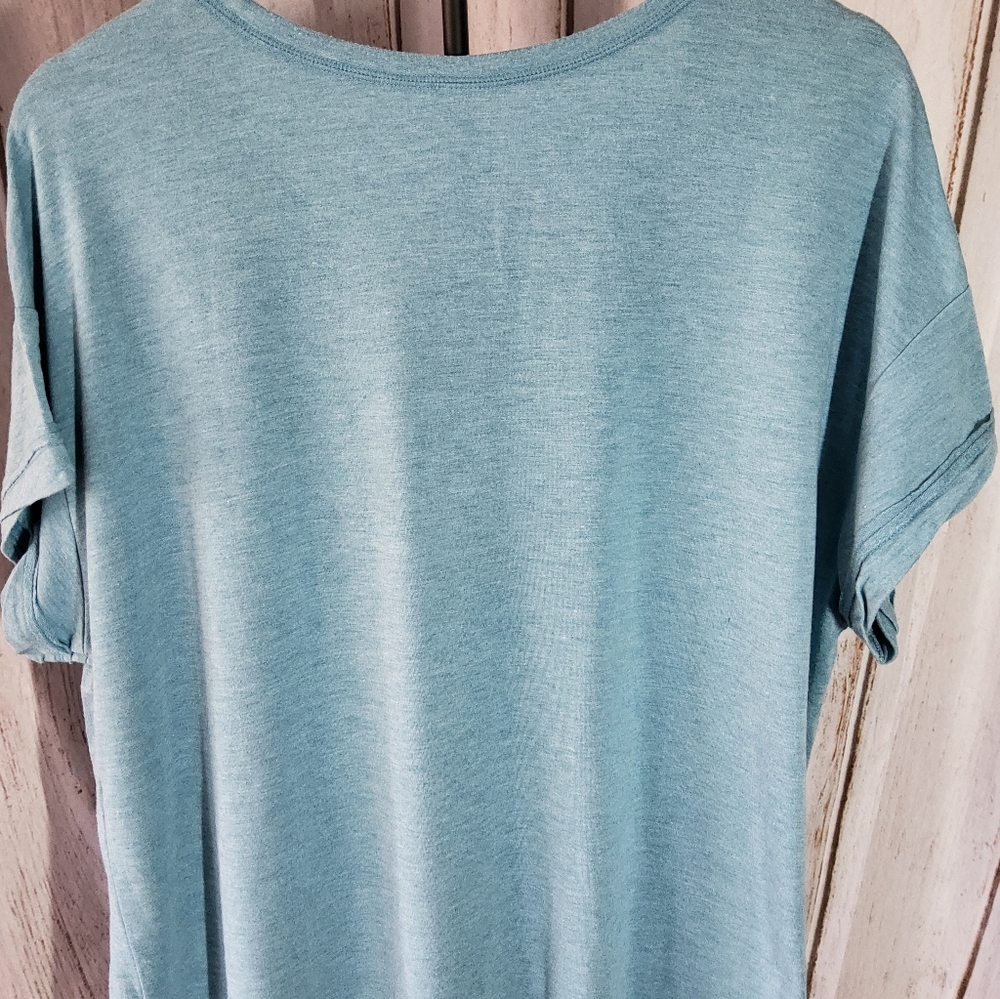 Cacique Sleepwear Sky Blue Short Sleeve Tee - Picture 2 of 6